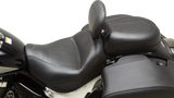 Wide Touring Solo Seat - Black - Plain - with Driver Backrest - C90T \'15-\'19 2015 - 2019