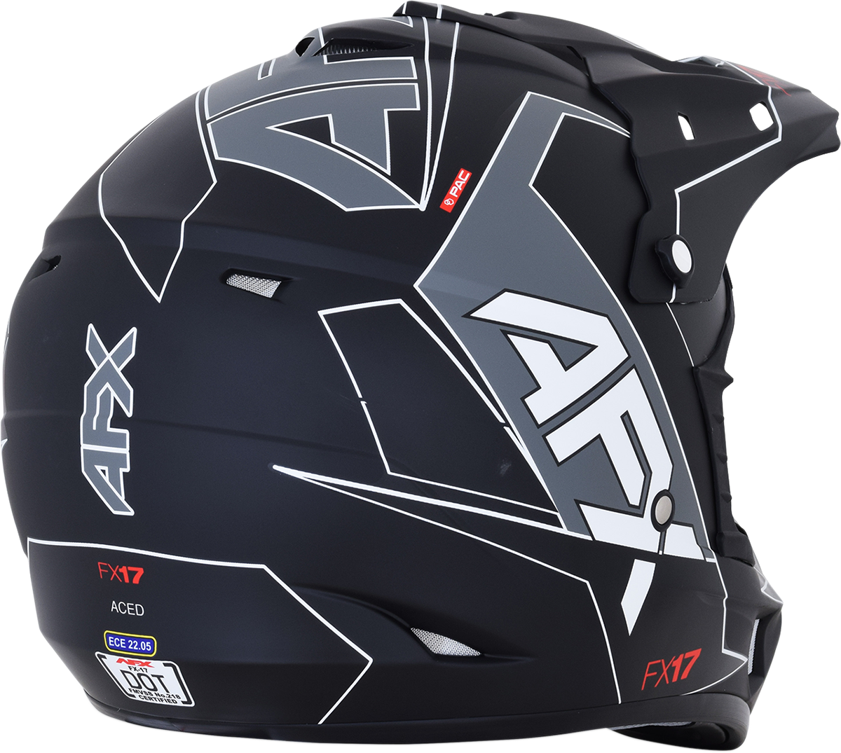 FX-17 Helmet - Aced - Matte Black/White - Small