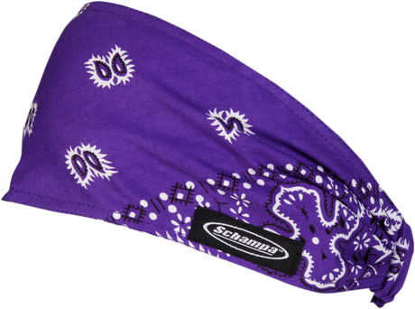 Mini Doo-Z Headwrap - Purple/White Paisley