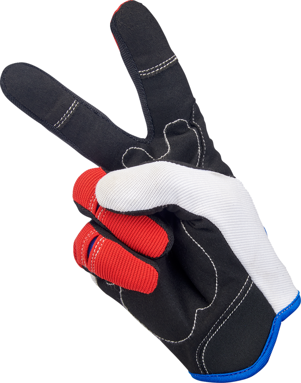 Moto Gloves - Red/White/Blue - Medium