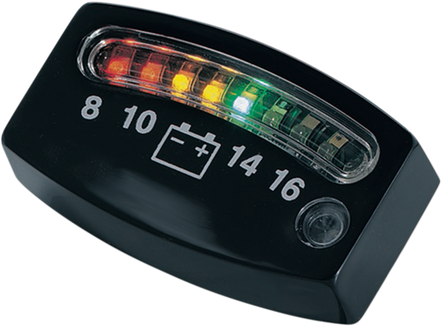 LED Battery Gauge - Black - 2\" x 3/4\" x 3/16\"