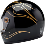 Gringo S Helmet - Gloss Black Flames - XS