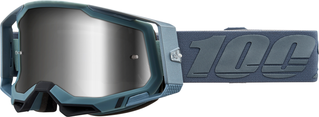 Racecraft 2 Goggles - Battleship - Silver Mirror