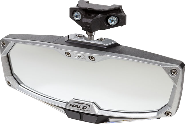 Mirror - Halo R - Rear View w/LED Cabin Light - Rectangle - Black w/Silver Bezel - Pro XP 2020 - 2020