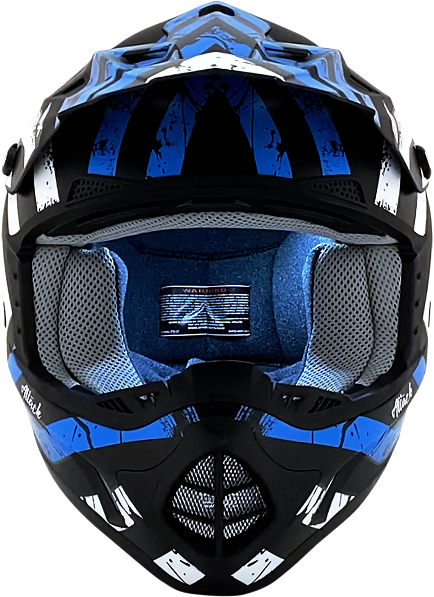 FX-17Y Helmet - Attack - Matte Black/Blue - Medium