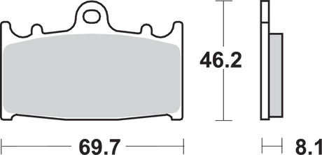 HS Brake Pads - Vulcan - 631HS 1990 - 2016