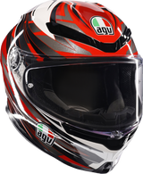 K6 S Helmet - Reeval - White/Red/Gray - Small