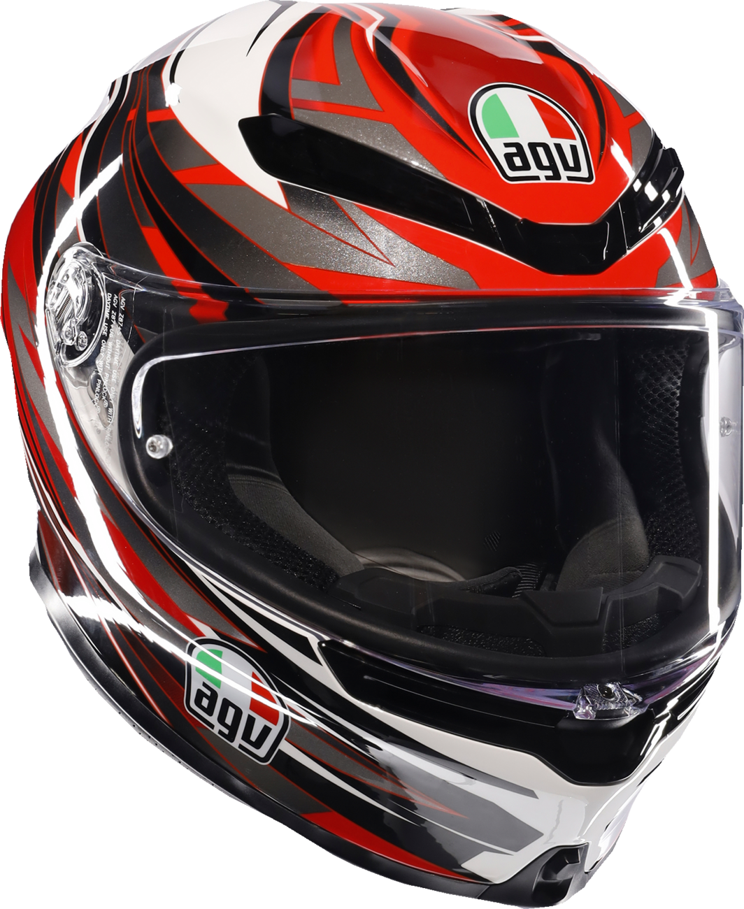 K6 S Helmet - Reeval - White/Red/Gray - 2XL