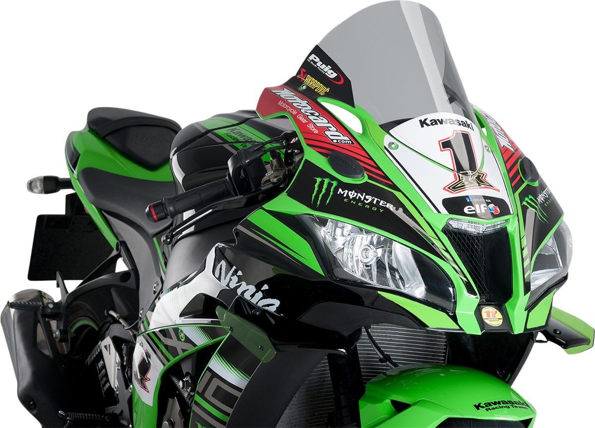 Race Windscreen - 14-1/4\" - Smoke - Kawasaki 2016 - 2020