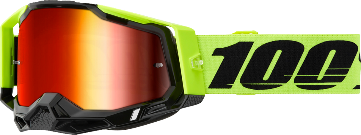 Racecraft 2 Goggle - Neon Yellow - Red Mirror