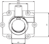 Carburetor Mounting Flange - Polaris 1999 - 2001