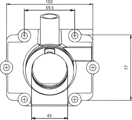 Carburetor Mounting Flange - Polaris 1999 - 2001