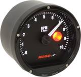 TNT-01R Tachometer with Shift Light - 10,000 RPM - Black Casing/Black Face - 3.41\"