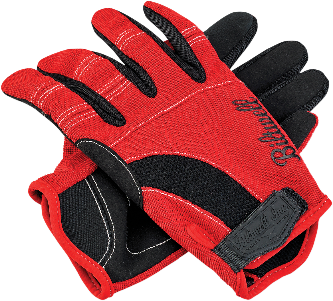 Moto Gloves - Red/Black/White - XS