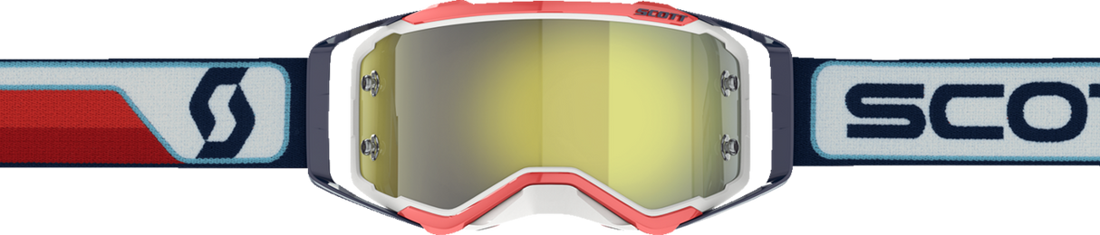 Prospect Goggle - Red/White - Yellow Chrome