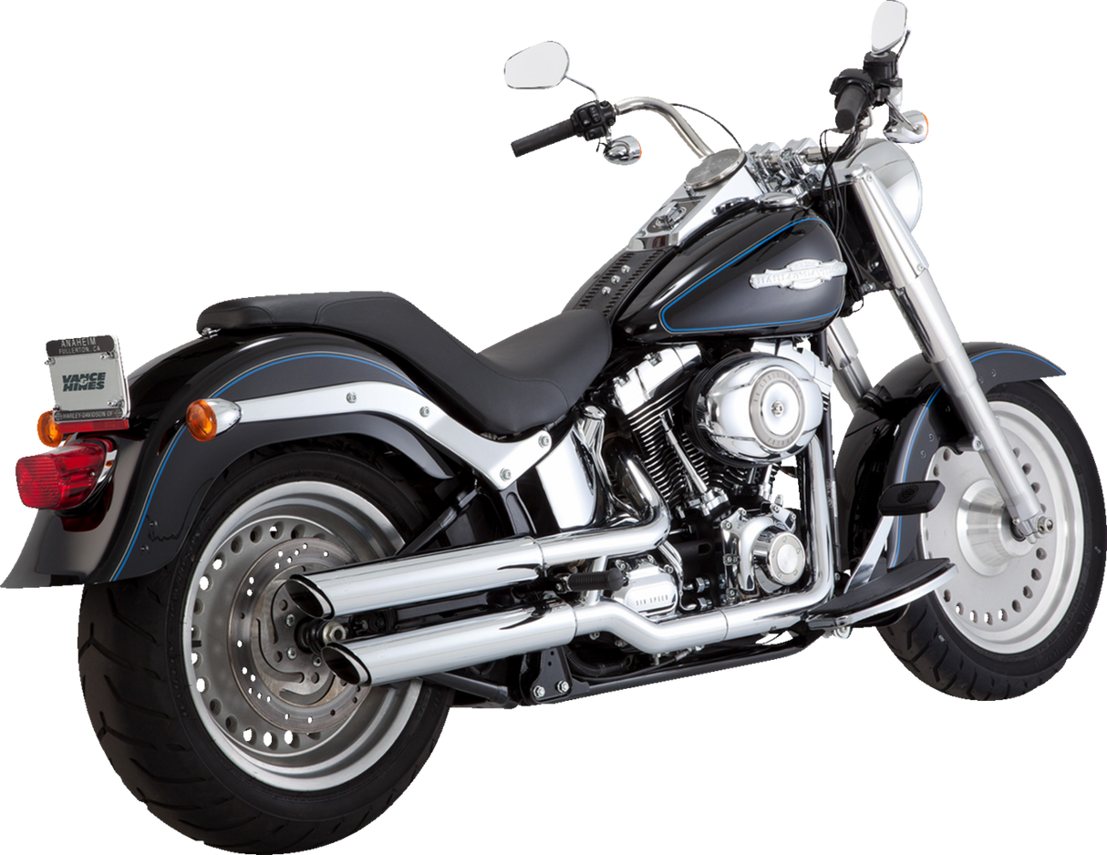 Twin Slash 3\" Slip-On Mufflers - Chrome 2007 - 2009