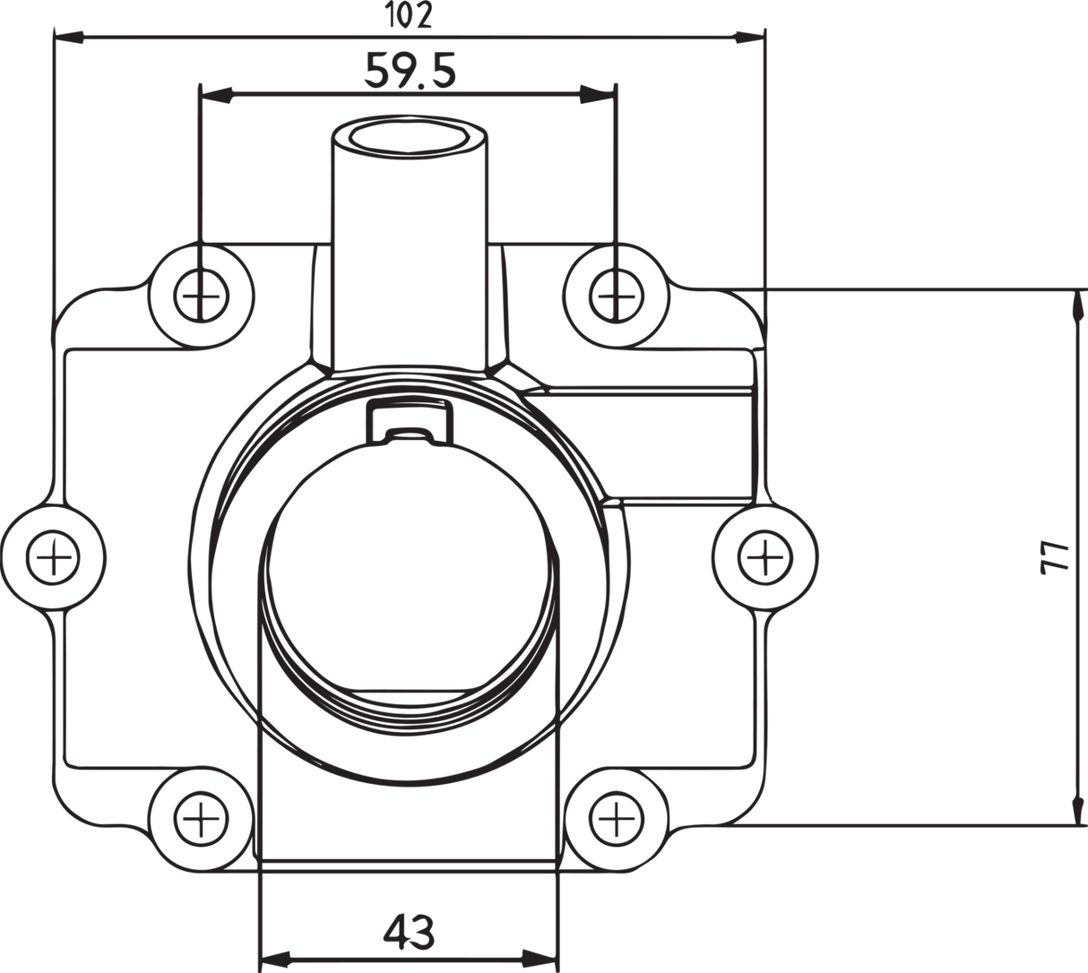 Carburetor Mounting Flange - Polaris 1997 - 1998