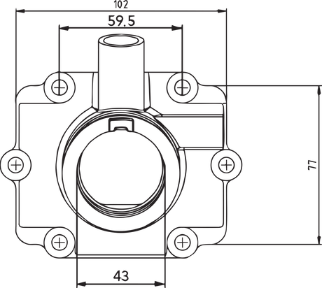 Carburetor Mounting Flange - Polaris 1997 - 1998