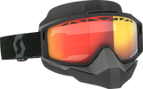 Split Snow Goggles - OTG - Light Sensitive - Black - Red Chrome