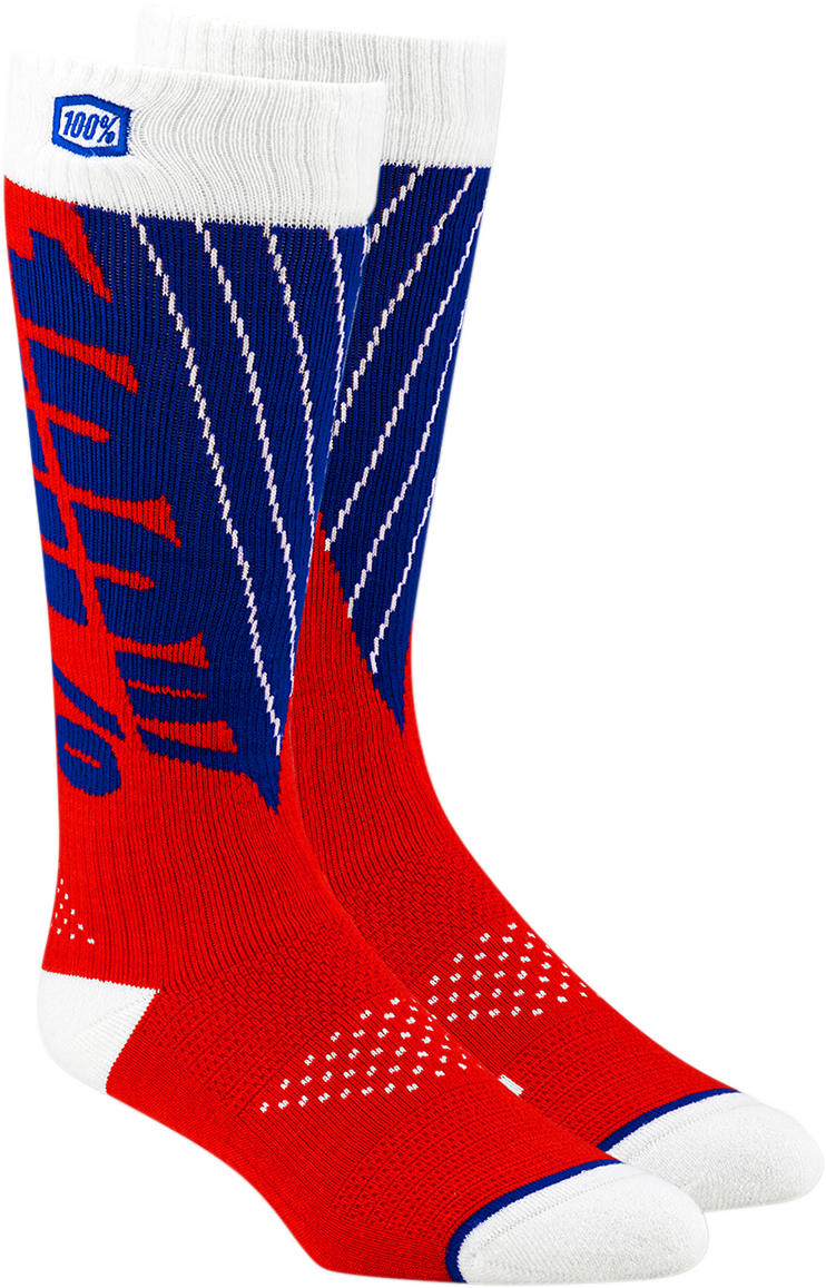 Torque Comfort Moto Socks - Red/Blue - Large/XL