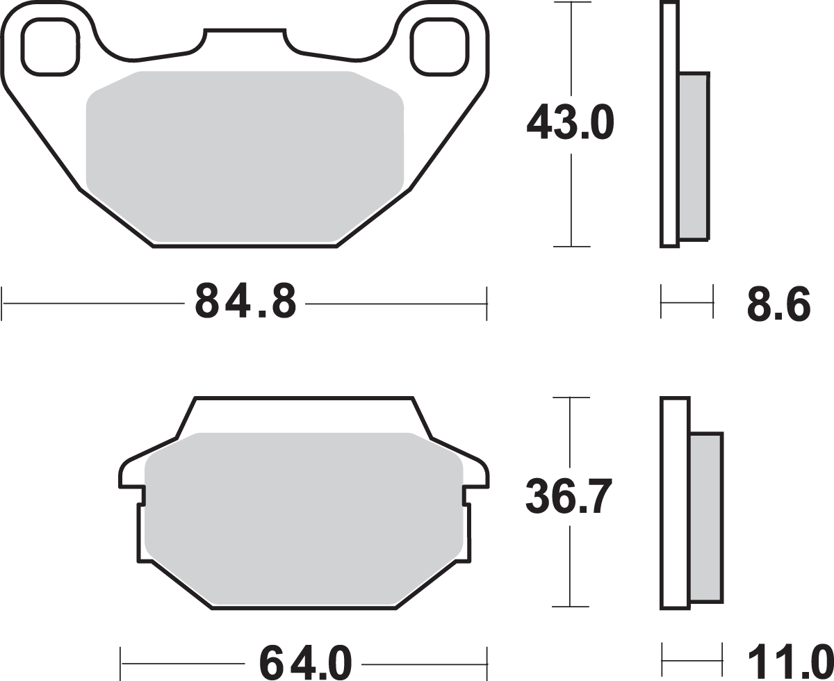 HF Brake Pads 2002 - 2012