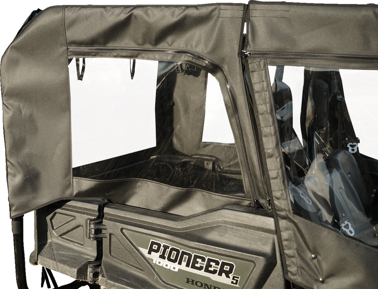 Soft Doors - Middle/Rear Windows - Black - Honda Pioneer 1000 2016 - 2023