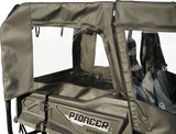 Soft Doors - Middle/Rear Windows - Black - Honda Pioneer 1000 2016 - 2023