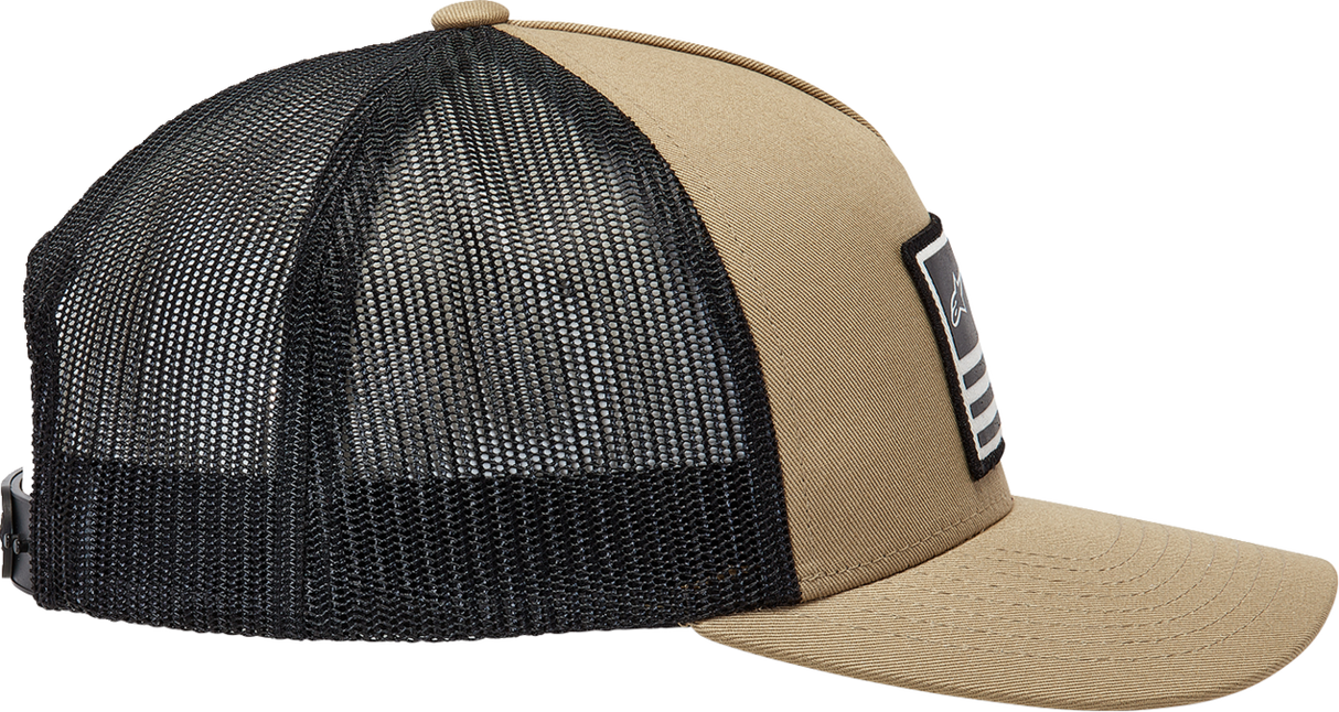 Flag Snapback Hat - Sand/Black - One Size