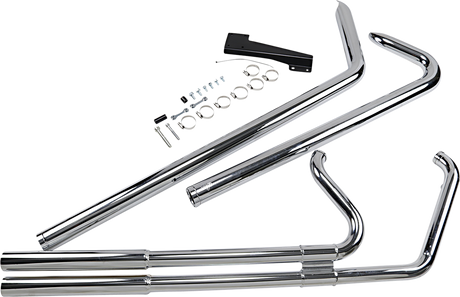 Big Shots Exhaust - Chrome - Long 1986 - 2011