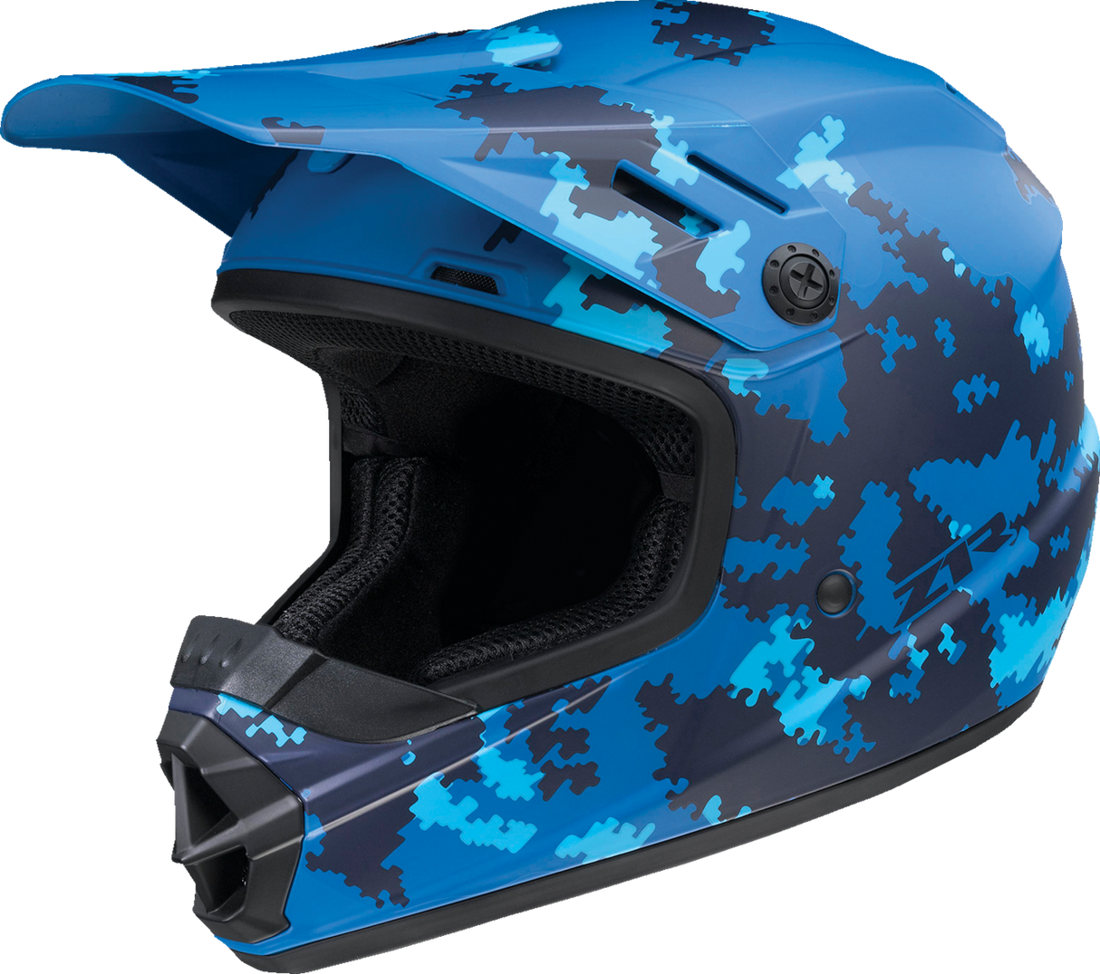 Youth Rise Helmet - Digi Camo - Blue - Medium