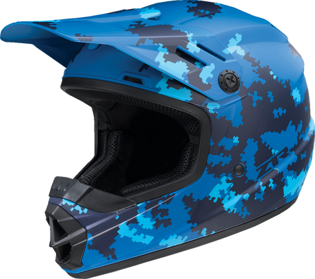 Youth Rise Helmet - Digi Camo - Blue - Small