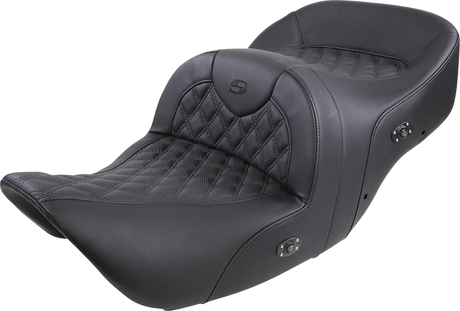 Roadsofa™ Seat - Without Backrest - Full Lattice Stitch - Black - Heated - GL