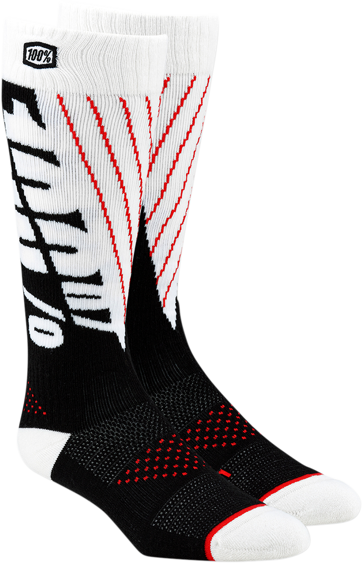 Torque Comfort Moto Socks - Black/White - Large/XL