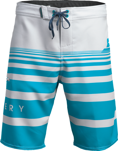 Glide Board Shorts - Gray/Aqua - US 36