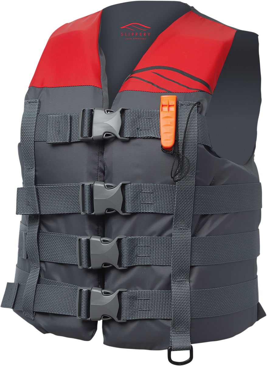 Hydro Nylon Vest - Charcoal/Red - XS