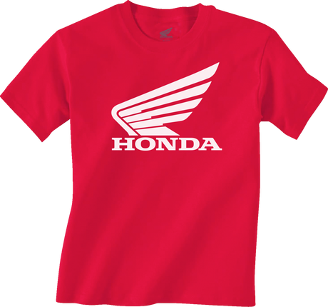 Youth Honda Wing T-Shirt - Red - Large