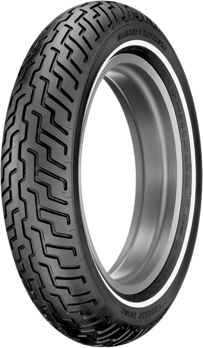 Tire - D402 - Front - MT90-16 - Narrow Whitewall - 72H