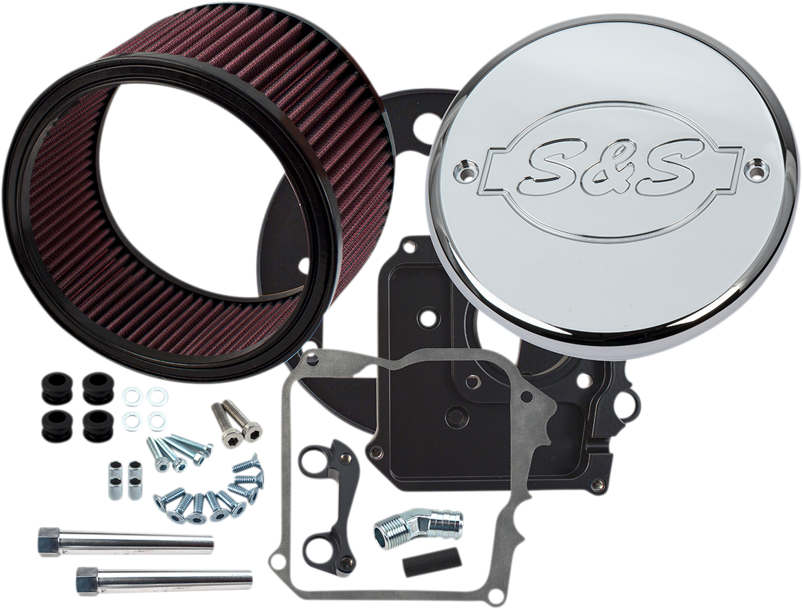 Air Cleaner Kit with Cover - S&S Logo - Chrome 2014 - 2021