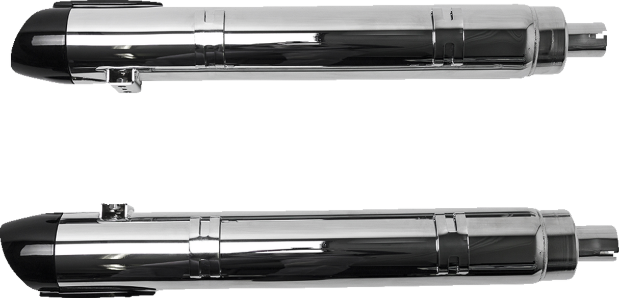 4\" Broadhead Slip-On Mufflers - Slash Cut - Chrome 2014 - 2022