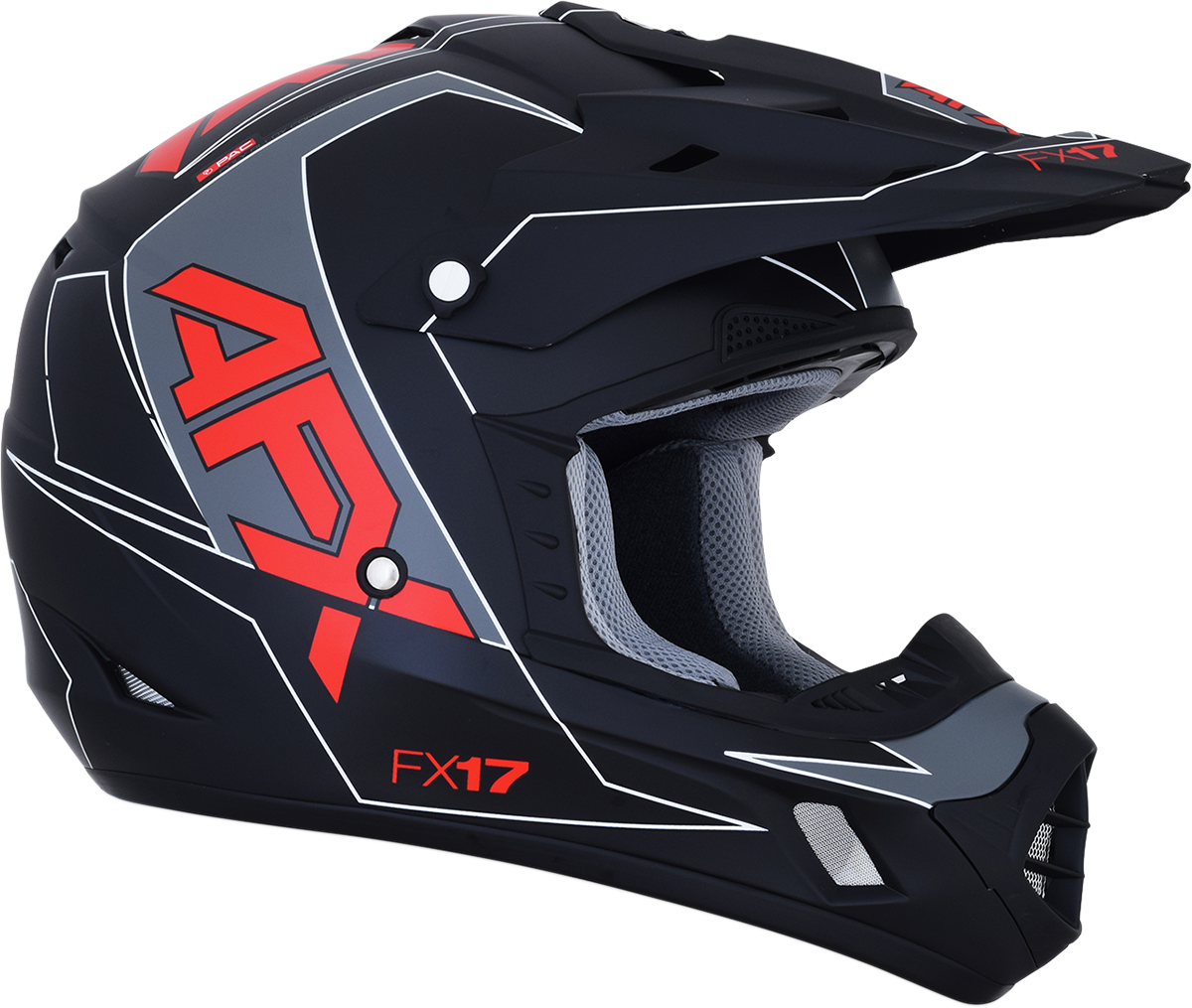 FX-17 Helmet - Aced - Matte Black/Red - Large