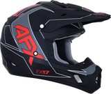 FX-17 Helmet - Aced - Matte Black/Red - Large