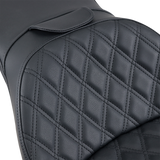 Explorer Seat - With Backrest - Lattice Stitched - Black - FXST 2006 - 2017