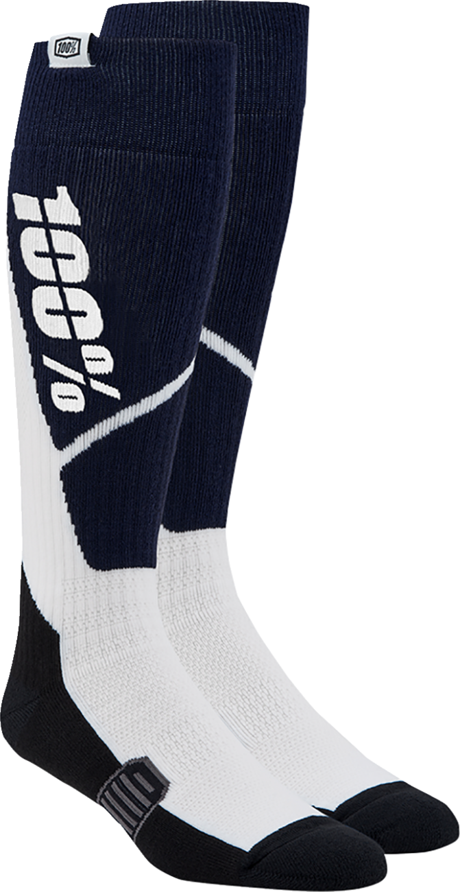 Torque Comfort Moto Socks - Navy/White - Small/Medium