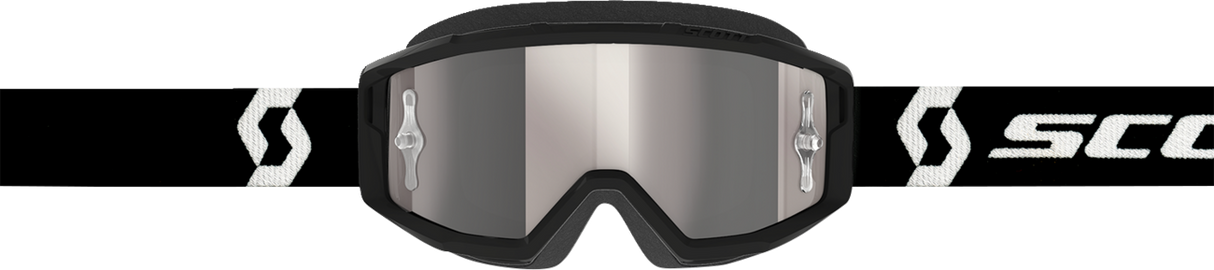 Primal Goggles - Black/White - Silver Chrome Works