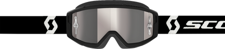 Primal Goggles - Black/White - Silver Chrome Works