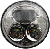 LED Headlight - 7\" - Chrome - Each 1981 - 2024