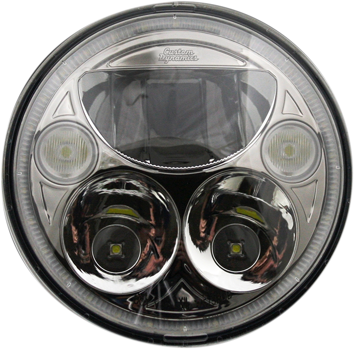 LED Headlight - 7\" - Chrome - Each 1981 - 2024