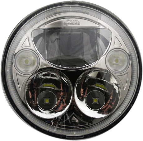 LED Headlight - 7\" - Chrome - Each 1981 - 2024