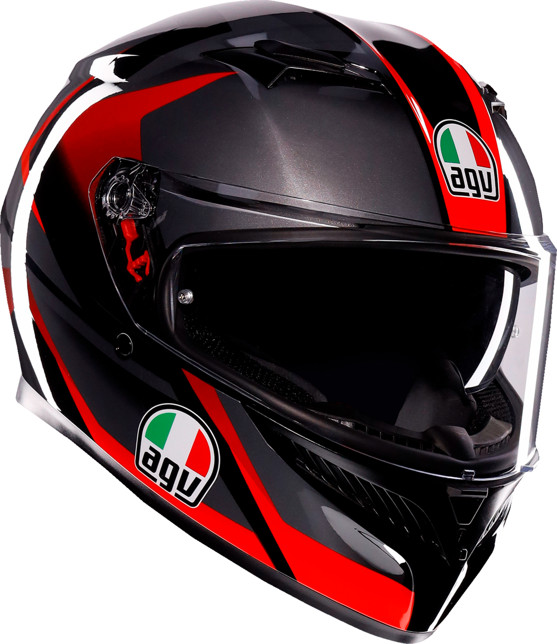 K3 Helmet - Striga - Black/Gray/Red - Medium