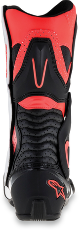 SMX-6 v2 Vented Boots - Black/White/Red Fluorescent - US 10.5 / EU 45